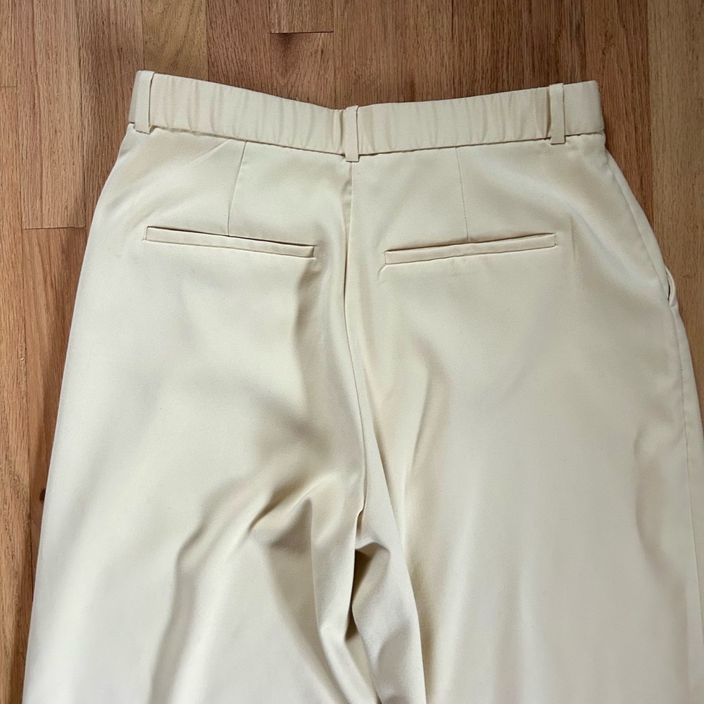 ABERCROMBIE sloane tailored wide leg pant high rise butter yellow size 32 - Picture 11 of 12